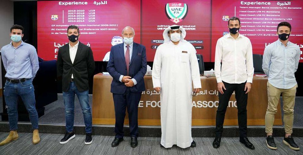 Artiga y Silva nuevos entrenadores de la cantera de fútbol emiratí. (WAM)