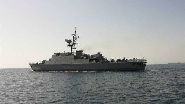 Un buque iraní en el Golfo Arábigo.