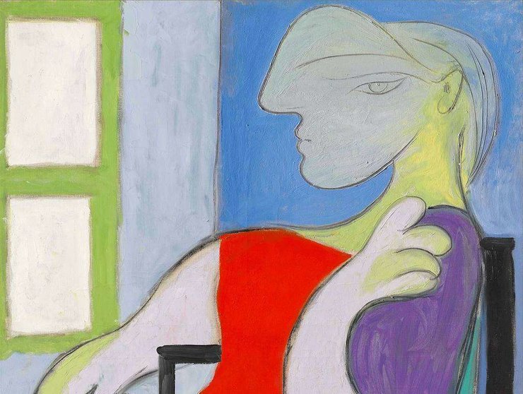 Detalle de 'Femme assise près d'une fenêtre', obra de Picasso que Christie's estima alcanzará los 55 millones de dólares en la subasta del próximo 11 de mayo. (EFE/Christie's)