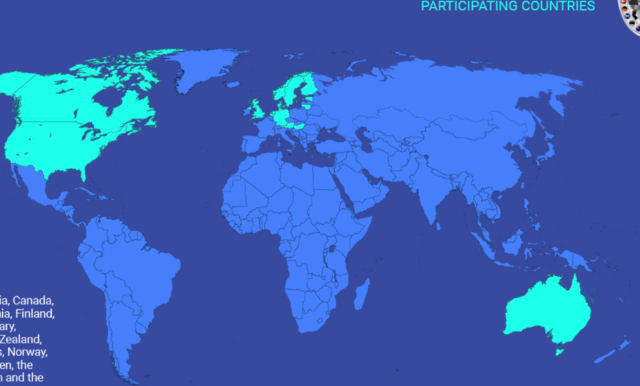 Europol difundió en Twitter el mapa de los países afectados por la red de delincuentes.