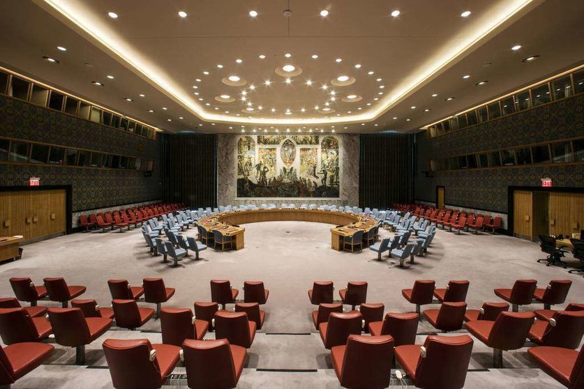 Sala del Consejo de Seguridad en las Naciones Unidas. (WAM)
