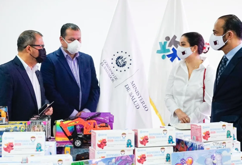 Artículos donados por Qatar al hospital de El Salvador. (Fuente externa)