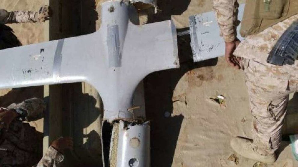 Un dron de los rebeldes hutíes. (Al Arabiya)