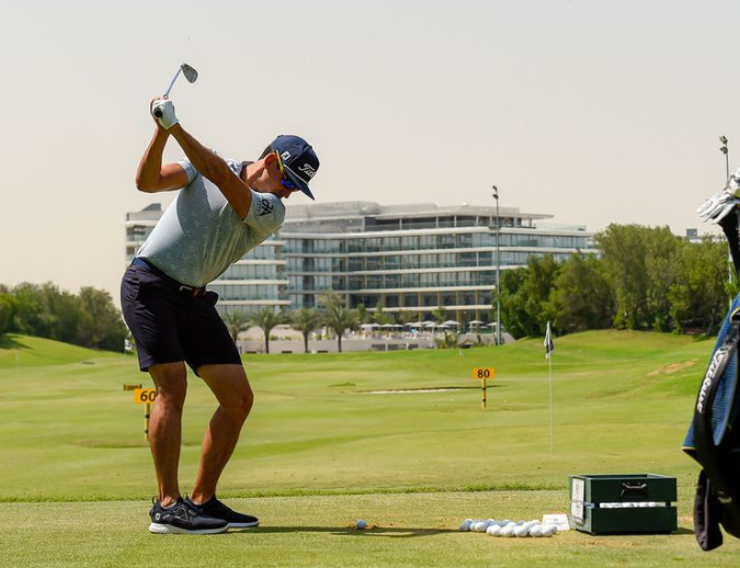El golfista español en Dubai. (Gulf News)