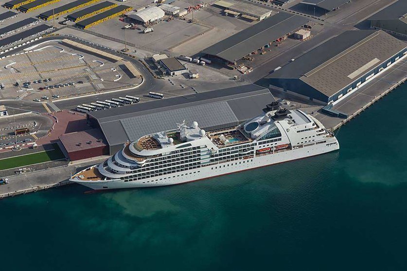 Una recreación de un crucero en un puerto de Abu Dhabi. (WAM)