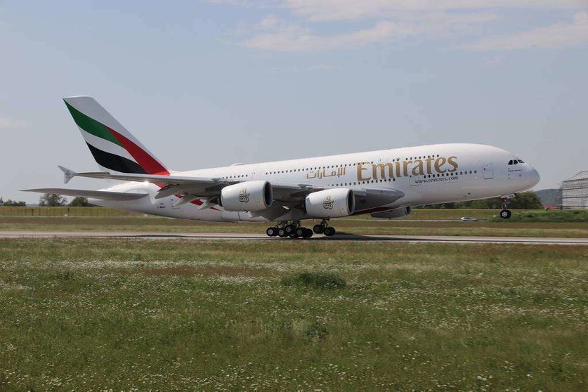 El último A380 de Emirates de Alemania. (Fuente externa)