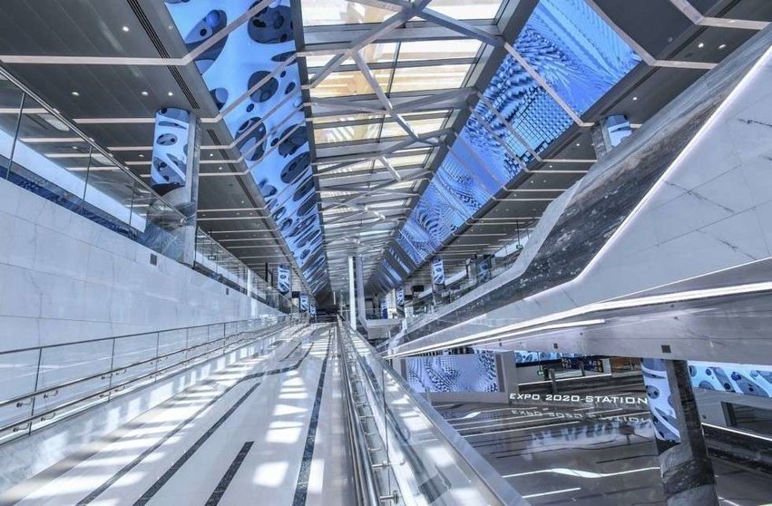Estación de metro en la zona de Expo 2020 Dubai. (Cedida)