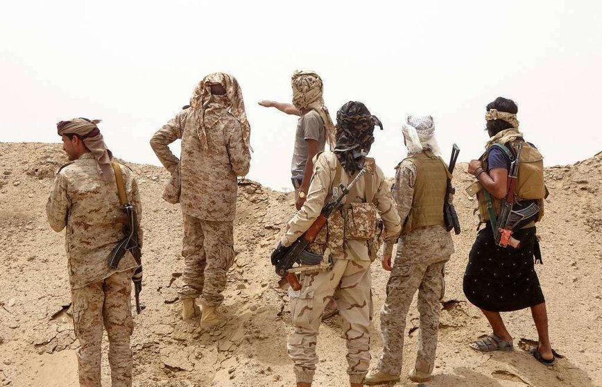 Miembros del ejército yemení en Marib. (Fuente externa)