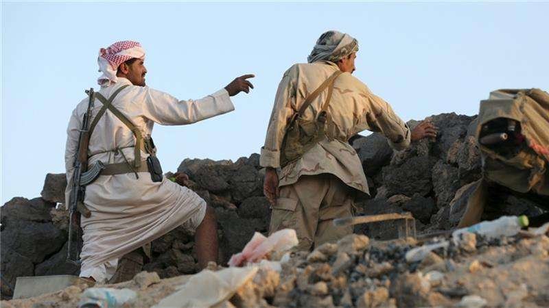 Una imagen de combatientes yemeníes en la provincia de Marib.