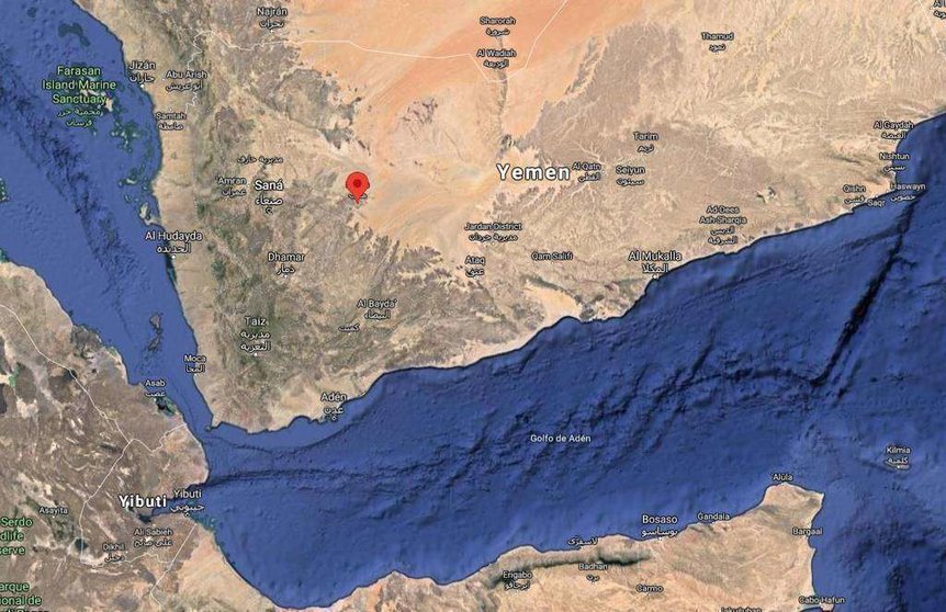 Localización de Marib en Yemen, provincia donde hoy se registran duros combates. (Google Maps)