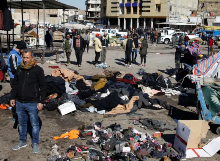 Mercado de Bagdad donde tuvieron lugar los atentados. (Twitter)