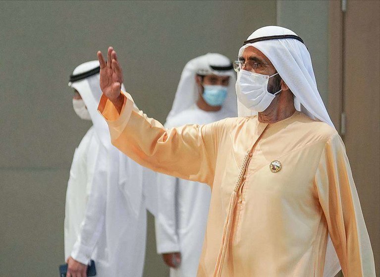 El jeque Mohammed Bin Rashid al Maktoum, en el trancurso de un acto en Dubai. (WAM)