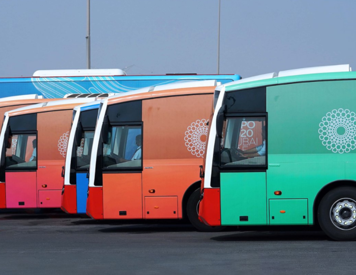 Autobuses para conectar la Expo Dubai. (RTA)