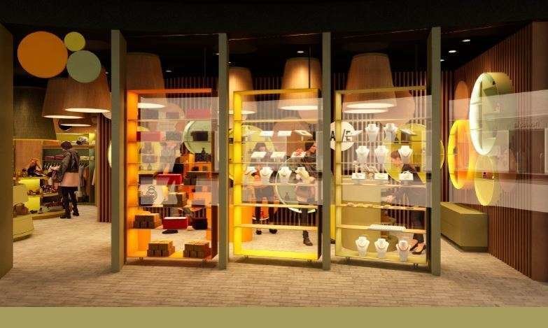 Imagen que refleja la tienda Brands of Spain Shop en el Pabellón de España de Expo 2020 Dubai.