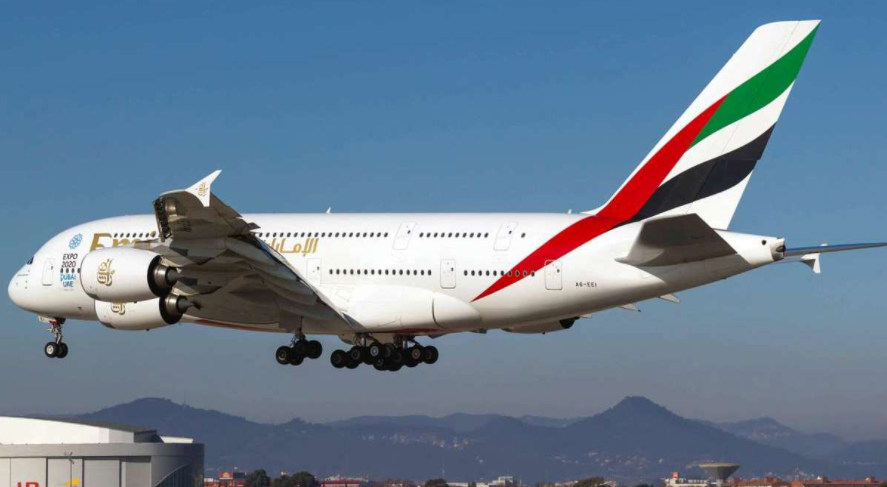 Un A380 de Emirates en Barcelona. (Fuente externa)