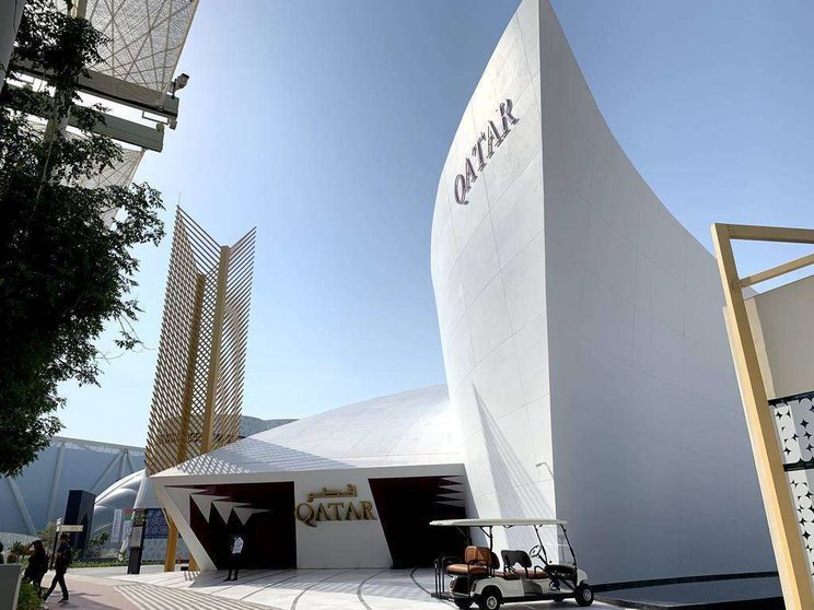 El pabellón de Qatar en la Expo Dubai, diseñado por el español Santiago Calatrava. (EL CORREO)