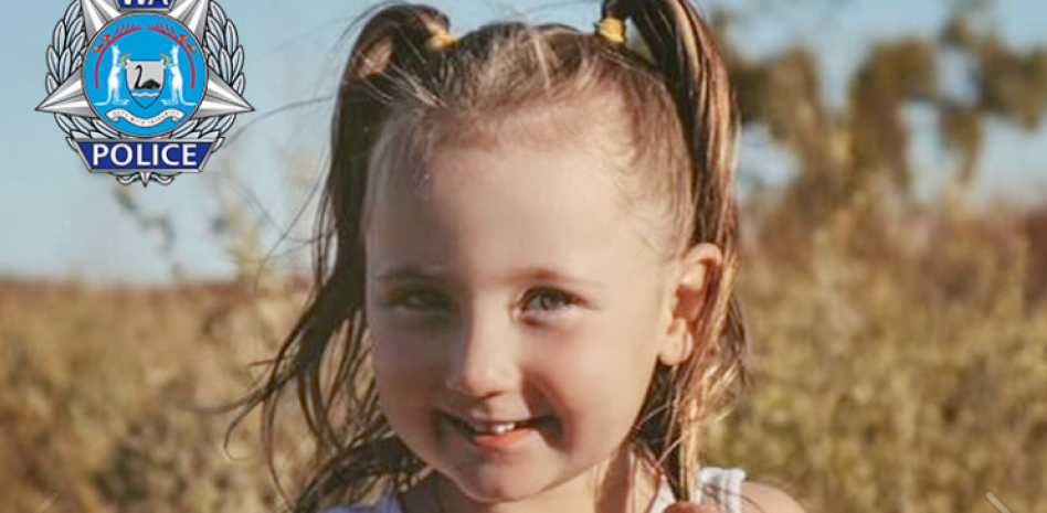 Cleo Smith, la niña australiana de cuatro años desaparecida el sábado de madrugada en un camping. ( Western Australia Police Force)