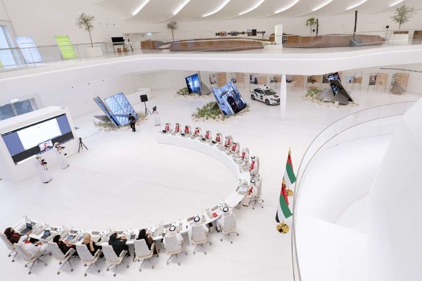 Reunión del gabinete de Emiratos Árabes Unidos en la Expo 2020 Dubai. (WAM)