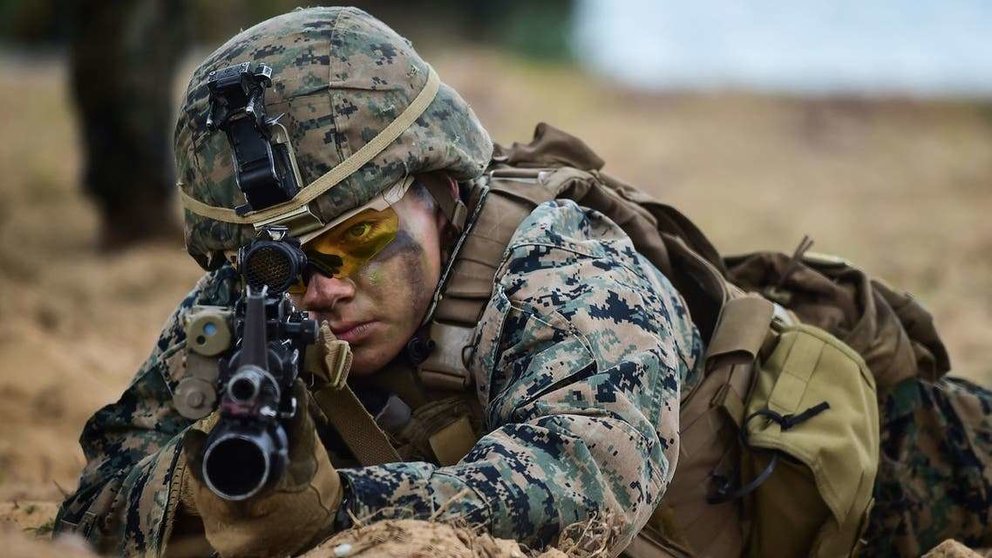 Un soldado de Estados Unidos durante un entrenamiento. (Al Arabiya)