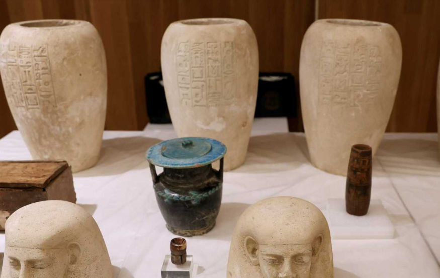 Algunas de las piezas expoliadas en Egipto. (Fuente externa)