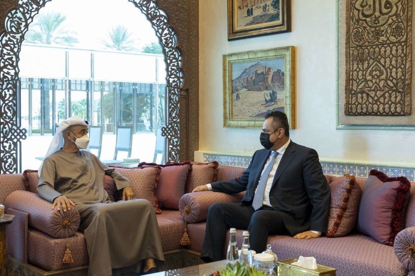 El príncipe heredero de Abu Dhabi y primer ministro Yemen. (WAM)
