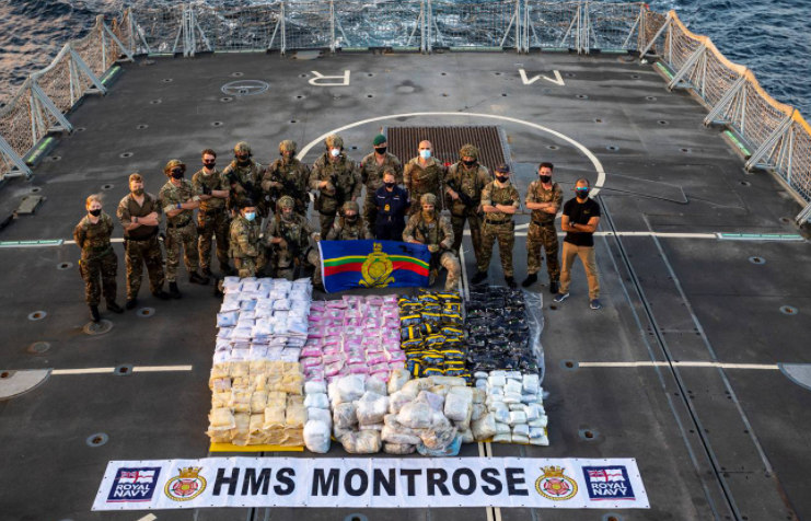 El HMS Montrose, un barco de la Royal Navy que opera como parte de las Fuerzas Marítimas Combinadas (CMF). (Ministerio de Defensa)