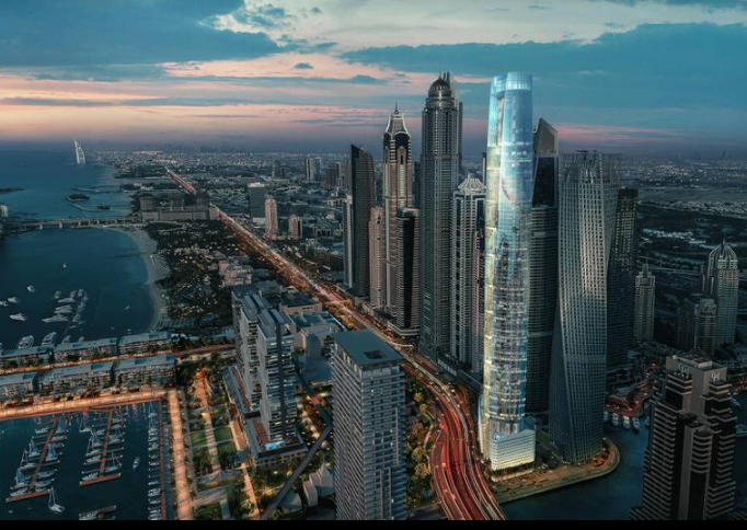 Una maqueta del hotel Ciel en Dubai. (Twitter)