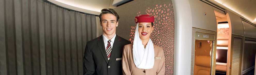 Tripulantes de cabina de Emirates.