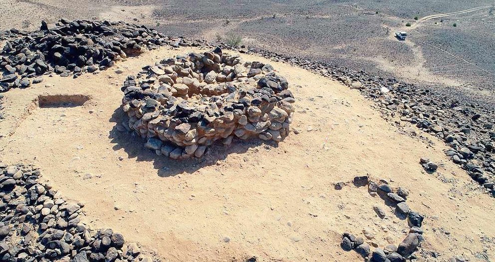Tumba excavada por la misión arqueológica española en la necrópolis de Al Khudairah, localizada en el emirato de Sharjah. (Cedida)