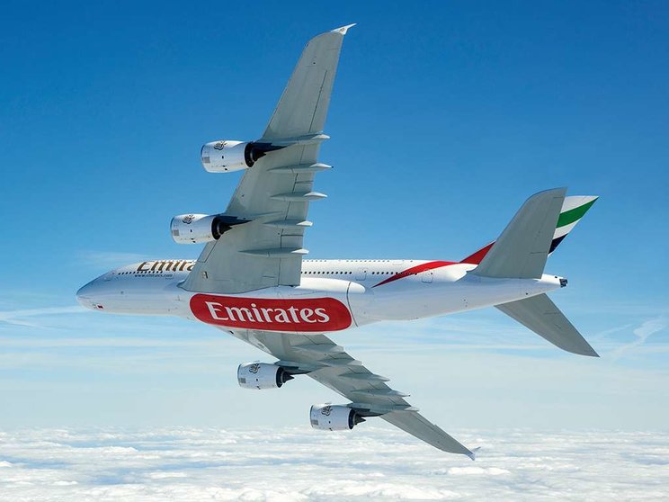Un A380 de Emirates. (Twitter)