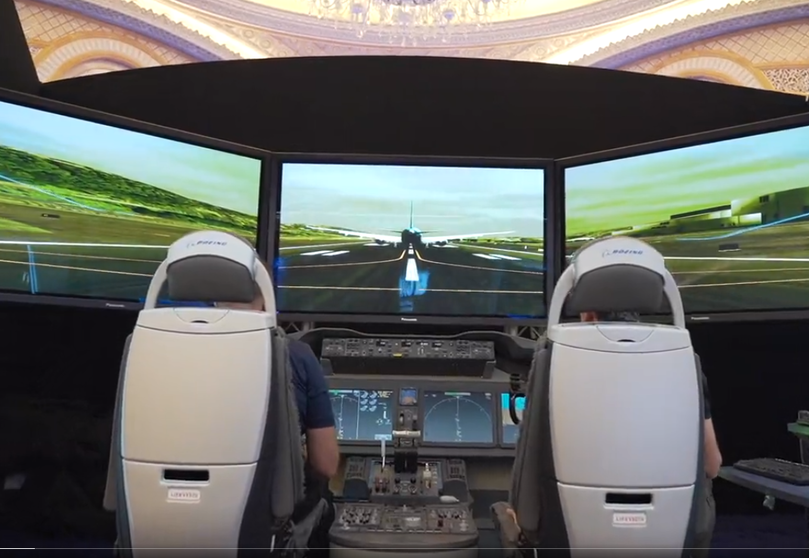 Un simulador en el Future Aviation Forum.