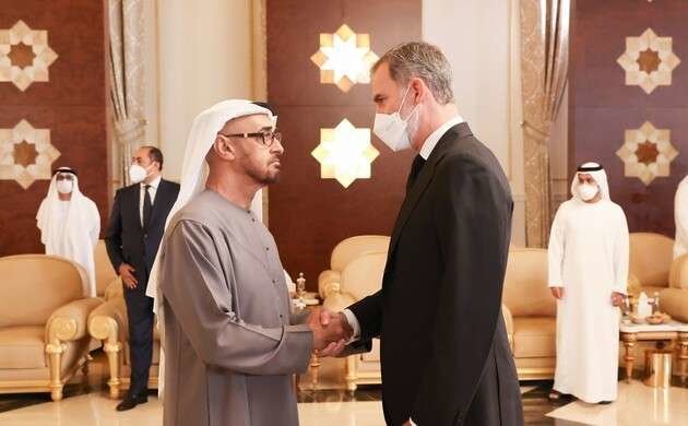 El rey de España ofrece sus condolencias al presidente de Emiratos Árabes. (Casa Real)