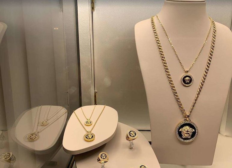 Una imagen de joyas de oro en Dubai. (EL CORREO)