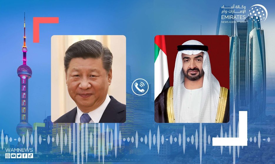 Los presidentes de Emiratos y China. (WAM)