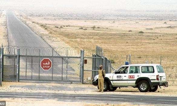 Una imagen de la frontera terrestre entre Arabia Saudita y Kuwait. (Fuente externa)