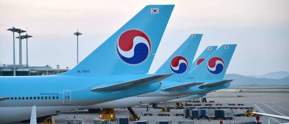 Aviones de Korean Air en una imagen de su web.