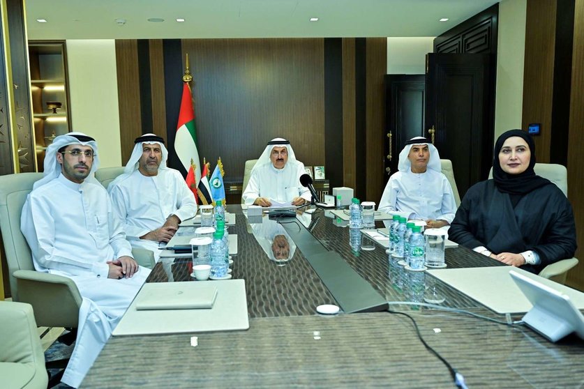 Un momento de la reunión donde se llevó a cabo la firma de EAU como miembro de Parlatino. (WAM)
