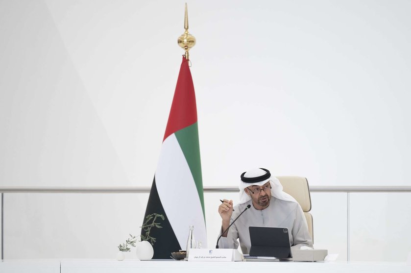 Una imagen del presidente de Emiratos Árabes Unidos. (Twitter)