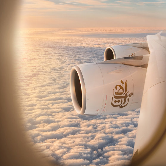 Un avión de Emirates.