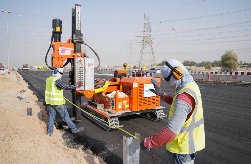 Trabajos en la carretera Dubai -Al Ain. (RTA)