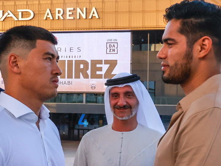 Los dos púgiles que pelearán en Abu Dhabi. (Twitter)