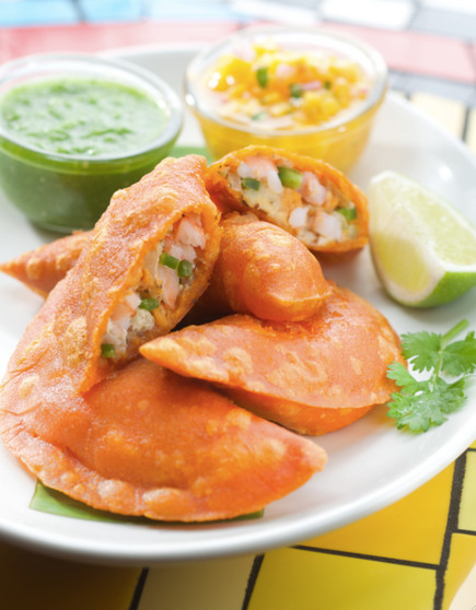 Sabrosas empanadas en el menú de Rosa Mexicano.