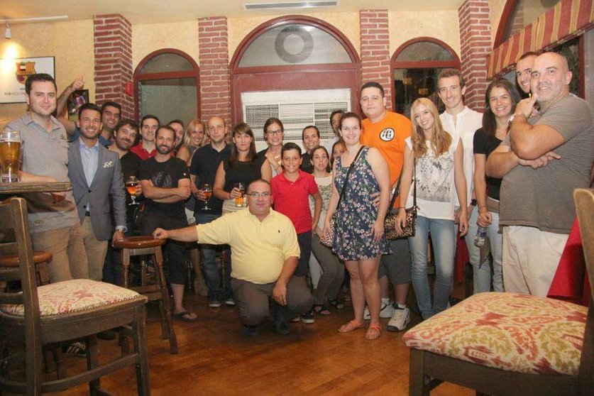 Encuentro de Españoles en Dubai desarrollado en agosto en el Seville's. (EL CORREO)