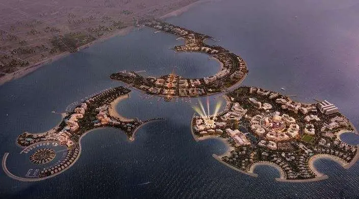 Una imagen del archipiélago artificial de Al Marjan en el emirato de Ras Al Khaimah.