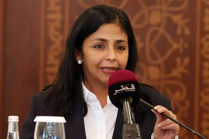 Delcy Rodríguez, canciller de Venezuela.