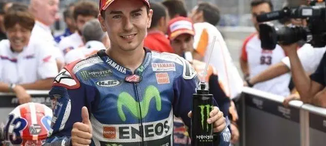 El campeón de motociclismo español, Jorge Lorenzo.