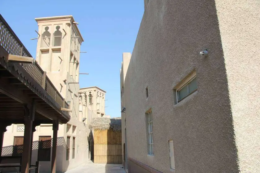 Torres de viento en el barrio de Bastakiya de Dubai.