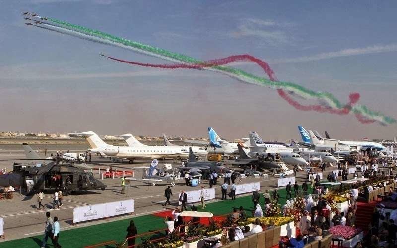 Una imagen del evento de aviación celebrado en Dubai en 2013.