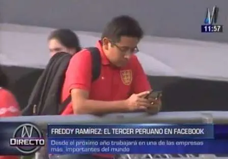 El joven peruano Freddy Ramírez, en una imaen capturada de televisión.