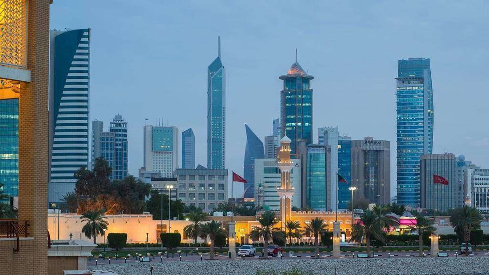Perspectiva urbana de Kuwait City.